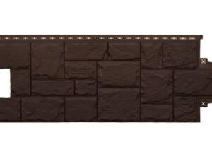 Фасадная панель Grand Line Крупный камень Стандарт Коричневая