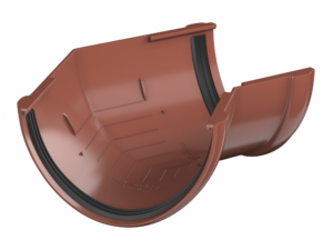 125/82 ТН Угол желоба 135гр RAL 8004 красный