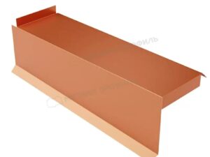 Металл Профиль Планка сегментная торцевая левая 350 мм (AGNETA-03-CopperCopper-0.5)