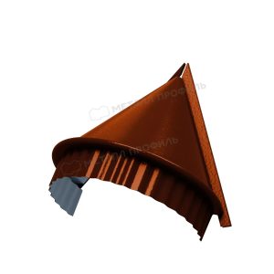 Металл Профиль Заглушка конька круглого конусная (AGNETA-20-CopperCopper-0.5)