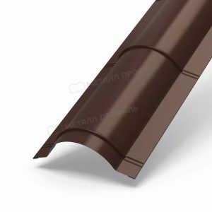 Металл Профиль Планка конька круглого R110х2000 NormanMP (ПЭ-01-8017-0.5)