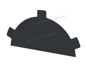 Металл Профиль Заглушка конька круглого простая NormanMP (ПЭ-01-7024-0.5)