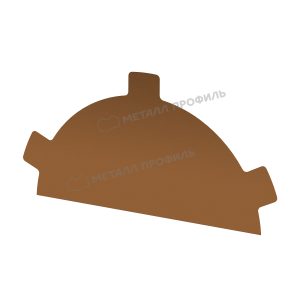 Металл Профиль Заглушка конька круглого простая (PURMAN-20-Argillite-0.5)