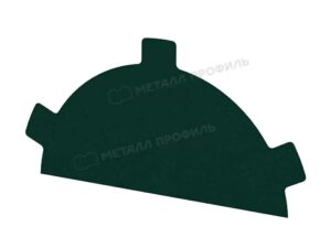 Металл Профиль Заглушка конька круглого простая NormanMP (ПЭ-01-6005-0.5)