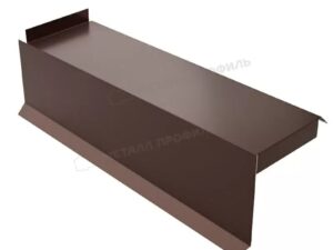 Металл Профиль Планка сегментная торцевая левая 350 мм (PURETAN-20-8017-0.5)
