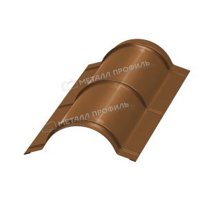 Металл Профиль Планка конька круглого R110х2000 (PURMAN-20-Argillite-0.5)