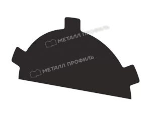 Металл Профиль Заглушка конька круглого простая (PURETAN-20-8017-0.5)
