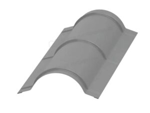 Металл Профиль Планка конька круглого R110х2000 NormanMP (ПЭ-01-9006-0.5)