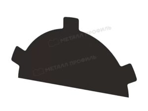 Металл Профиль Заглушка конька круглого простая NormanMP (ПЭ-01-RR32-0.5)