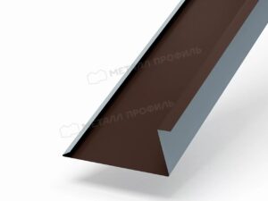 Металл Профиль Планка примыкания нижняя 250х122х2000 (PURETAN-20-8017-0.5)