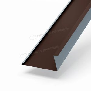 Металл Профиль Планка примыкания нижняя 250х122х2000 NormanMP (ПЭ-01-8017-0.5)