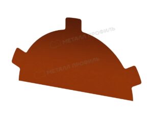 Металл Профиль Заглушка конька круглого простая (AGNETA-20-CopperCopper-0.5)