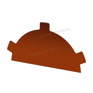 Металл Профиль Заглушка конька круглого простая (AGNETA-20-CopperCopper-0.5)