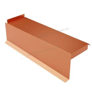 Металл Профиль Планка сегментная торцевая левая 400 мм (AGNETA-03-CopperCopper-0.5)