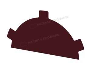 Металл Профиль Заглушка конька круглого простая NormanMP (ПЭ-01-3020-0.5)