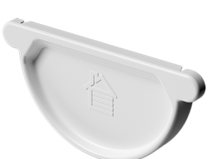 Döcke STAL PREMIUM Заглушка желоба D125 (Пломбир 9010)