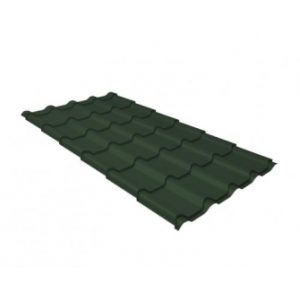 Металлочерепица камея Grand Line 0,5 GreenCoat Pural matt RR 11 темно-зеленый (RAL 6020 хромовая зелень)