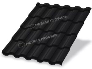 Металл Профиль М/черепица Монтекристо-S VikingMP RAL9005 черный 0,45сталь