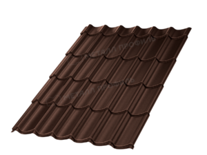 Металлочерепица МП Ламонтерра-XL (VALORI-20-Brown-0.5)