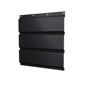 Софит металлический центральная перфорация 0,5 Satin Matt с пленкой RAL 9005 черный