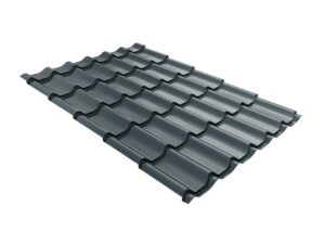 Grand Line Металлочерепица классик 0,45 Drap TX RAL 7016 антрацитово-серый