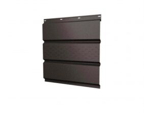 Софит металлический центральная перфорация 0,5 Satin Matt с пленкой RR 32 темно-коричневый