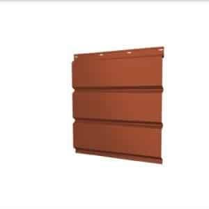 Софит металлический центральная перфорация 0,5 Satin Matt TX с пленкой RAL 8004 терракота