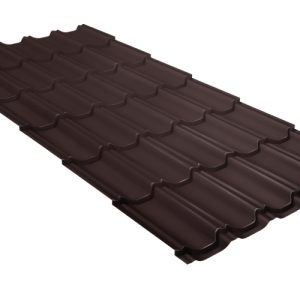 Grand Line Металлочерепица квинта плюс 0,45 Drap TX RAL 8017 шоколад
