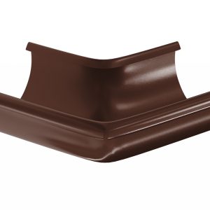 125/90 Aquasystem PURAL Matt Угол желоба наружный 90гр RAL 8017 коричневый