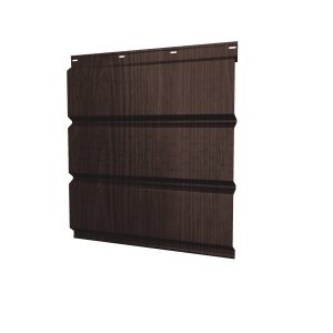Софит металлический центральная перфорация 0,45 Print Premium с пленкой Antique Wood TwinColor