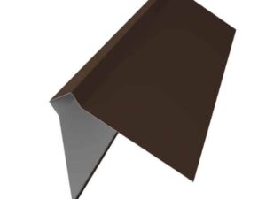 Планка конька плоского 220х50х220 0,4 PE с пленкой RAL 8017 шоколад (2м)