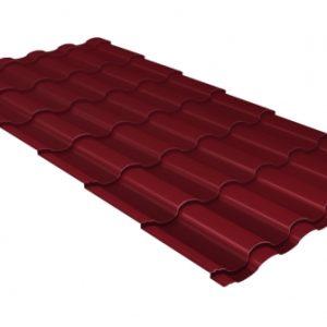 Grand Line Металлочерепица кредо 0,45 Drap RAL 3005 красное вино