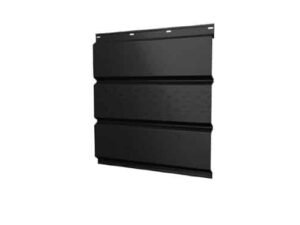 Софит металлический центральная перфорация 0,5 Velur X с пленкой RAL 9005 черный