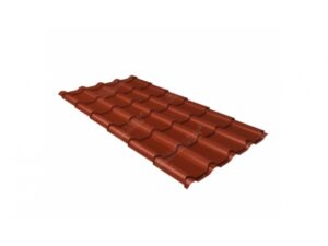 Металлочерепица камея Grand Line 0,5 PurLite Matt RAL 8004 терракота