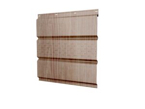 Софит металлический центральная перфорация 0,45 Print Elite с пленкой White Wood TwinColor