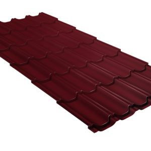 Grand Line Металлочерепица квинта плюс 0,45 Drap TX RAL 3005 красное вино
