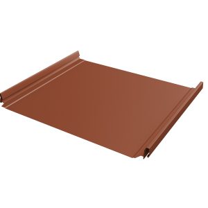 Кликфальц Pro Grand Line 0,5 Satin Matt с пленкой на замках RAL 8004 терракота