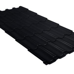 Grand Line Металлочерепица квинта плюс 0,45 Drap TX RAL 9005 черный