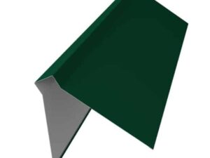 Планка конька плоского 220х50х220 0,4 PE с пленкой RAL 6005 зеленый мох (3м)