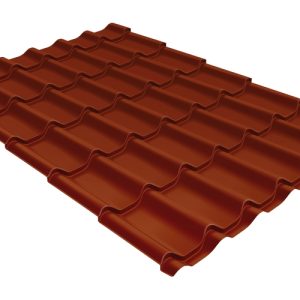 Grand Line Металлочерепица классик 0,45 Drap TX RAL 8004 терракота