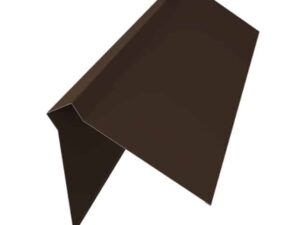 Планка конька плоского 220х50х220 0,5 Atlas X с пленкой RAL 8017 шоколад (3м)