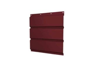 Софит металлический центральная перфорация 0,5 Satin Matt TX с пленкой RAL 3005 красное вино