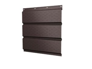Софит металлический полная перфорация 0,5 Satin Мatt с пленкой RAL 8017 шоколад