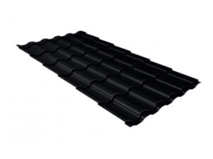Grand Line Металлочерепица кредо 0,45 Drap RAL 9005 черный