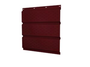 Софит металлический полная перфорация 0,45 Drap TX с пленкой RAL 3005 красное вино