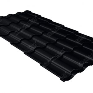 Grand Line Металлочерепица кредо 0,5 Velur X RAL 9005 черный