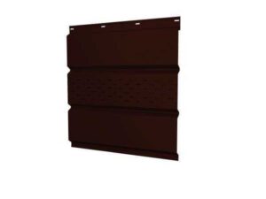 Софит металлический центральная перфорация 0,45 Print Elite с пленкой Coffee Wood TwinColor