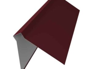 Планка конька плоского 220х50х220 0,4 PE с пленкой RAL 3005 красное вино (2м)