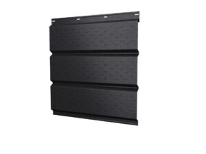 Софит металлический полная перфорация 0,45 Drap с пленкой RAL 9005 черный