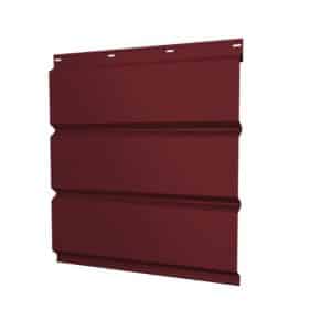 Софит металлический без перфорации 0,5 Satin Matt TX с пленкой RAL 3005 красное вино